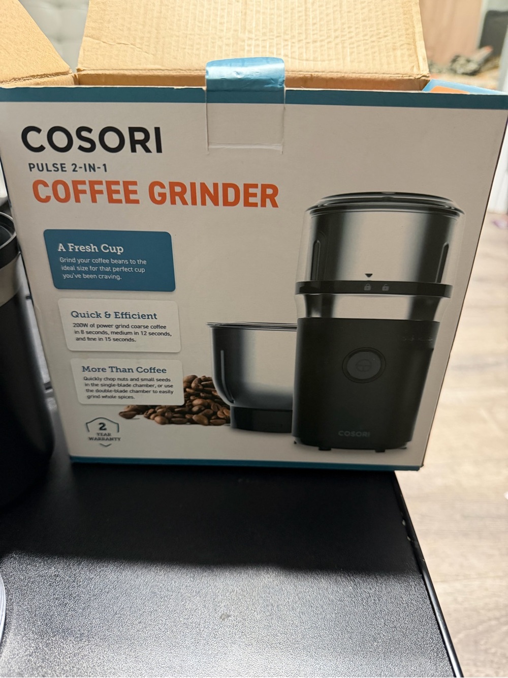 Black Pulse 2-in-1 Coffee Grinder